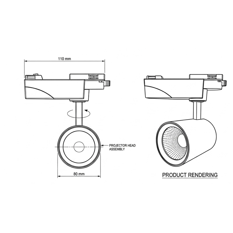 Cosmos Projector Track mounted dim